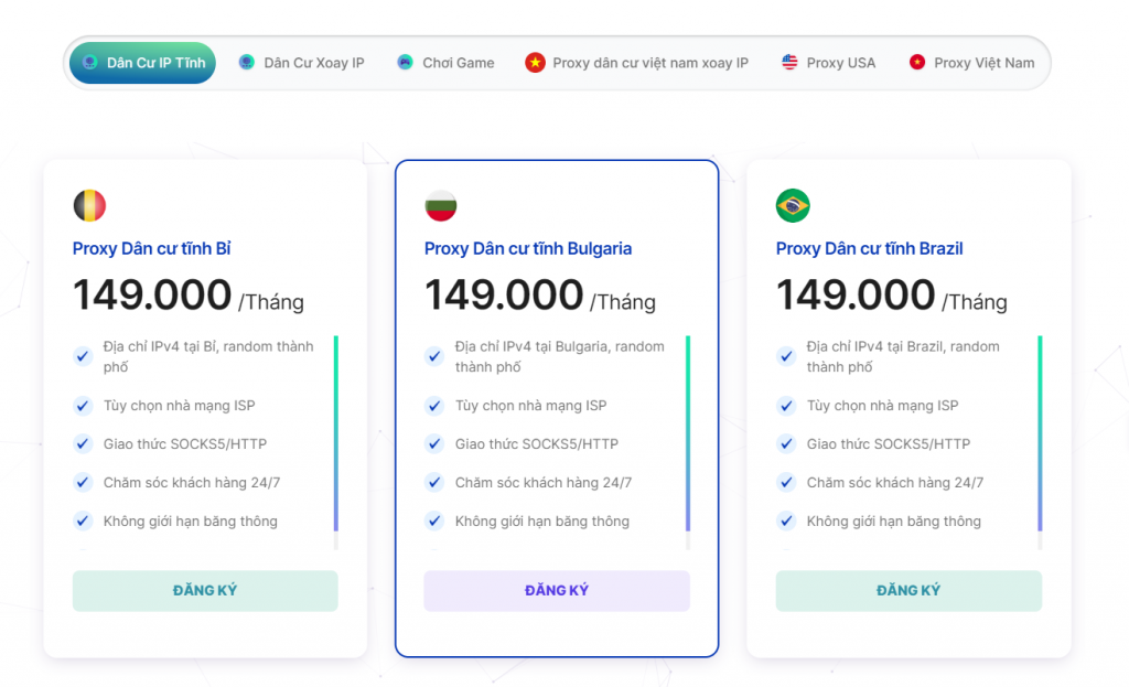 Giá Proxy ZingProxy