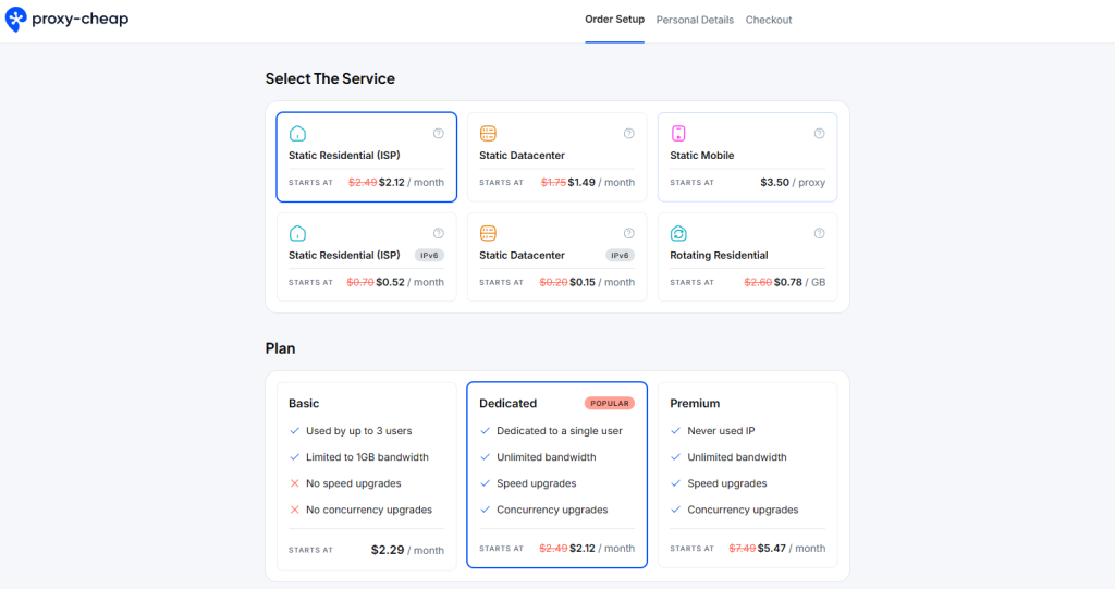 bảng giá Proxy-Cheap